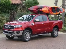  ??  ?? The 2019 Ford Ranger is powered by a turbocharg­ed, 2.3-litre, four-cylinder, 270-horsepower engine that makes up to 310 lb.-ft. of torque.