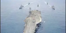  ?? AP ?? The US aircraft carrier USS Carl Vinson on Saturday kicked off a joint drill with the South Korean navy.