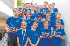  ?? FOTO: PR ?? Die Tuttlinger Nachwuchs-Ingenieure beim Robo-Cup Junior in Vöhringen.