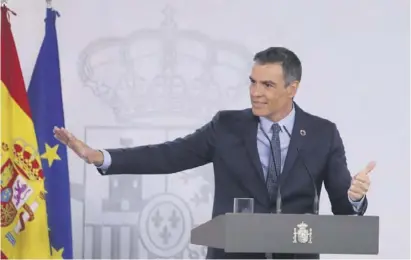  ??  ?? PM Pedro Sánchez