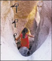  ?? Deborah Wall Las Vegas Review-Journal ?? The Bureau of Land Management installed these ringbolts more than 35 years ago to aid hikers traveling through Banshee Canyon.