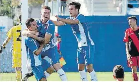  ?? FOTO: RCD ESPANYOL ?? Max Marcet Marcó el gol de la victoria del Espanyol B con L’Hospitalet