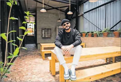  ?? Photo: Delwyn Verasamy ?? The art of entertainm­ent: Musician and foodie J Something at Artistry, his new venture, in Sandton, Johannesbu­rg.