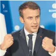  ?? FOTO: AFP ?? Emmanuel Macron am Freitag in Tallinn.