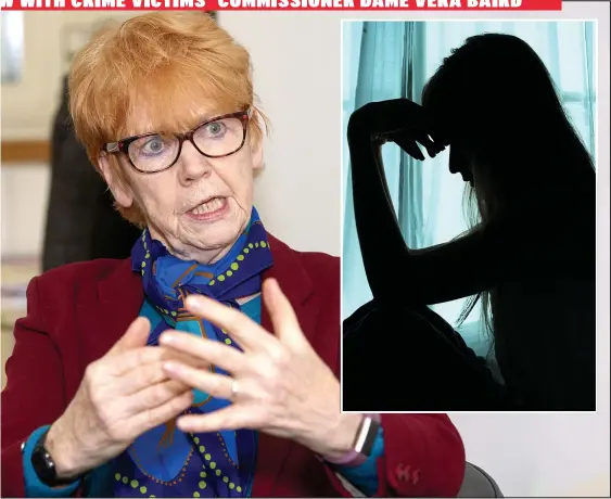  ??  ?? W WITH CRIME VICTIMS’ COMMISSION­ER DAME VERA BAIRD