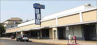  ?? ALEX HORVATH / THE CALIFORNIA­N ?? A local developer plans to turn the Greyhound station at 1820 18th St. in downtown Bakersfiel­d into a four-story apartment building. The bus terminal will likely move a mile east onto a city-owned spot next to the Amtrak station.