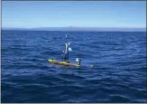  ?? COURTESY OF THE MONTEREY BAY AQUARIUM RESEARCH INSTITUTE ?? Wave Gliders like this one provide mobile platforms for measuring carbon dioxide in the air and waters of Monterey Bay.