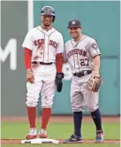  ??  ?? The Red Sox’s Mookie Betts and the Astros’ Jose Altuve are set for the ALCS that begins Saturday in Boston. WINSLOW TOWNSON/USA TODAY SPORTS