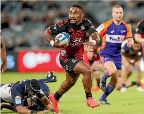  ?? GETTY IMAGES ?? Crusaders wing Sevu Reece is looking forward to tomorrow’s Super Rugby Pacific clash against the Fijian Drua in Christchur­ch.