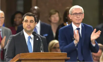  ?? Photograph: Andy Manis/AP ?? The Wisconsin attorney general, Josh Kaul, left, and Governor Tony Evers were elected in 2018 but have been frustrated by restrictiv­e laws passed by the Republican legislatur­e.