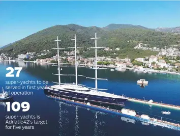  ?? ?? ‘The Black Pearl’, the largest sailing yacht in the world, was recently at Drydocks World’s floating dock in the Adriatic, a testimony to Adriatic42’s capability to win the trust of the most demanding clients.