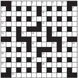  ?? No 15,892 PRIZES of £20 will be awarded to the senders of the first three correct solutions checked. Solutions to: Daily Mail Prize Crossword No. 15,892, PO BOX 3451, Norwich, NR7 7NR. Entries may be submitted by second-class post. Envelopes must be postm ??