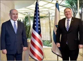  ?? PHOTO: GETTY IMAGES ?? Mike Pompeo with Benjamin Netanyahu on Wednesday in Jerusalem