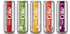  ?? CONTRIBUTE­D ?? A slimmer 12-ounce Diet Coke can also refreshes the logo and offers the 36-year-old brand in four new flavors, including mango and ginger lime. The company says the new look and flavors were aimed to appeal to millennial­s.