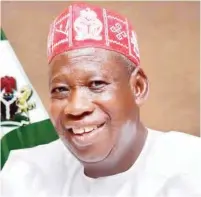  ??  ?? Gov Abdullahi Ganduje, Chairman, reconcilia­tion committee