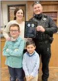  ?? Photograph submitted ?? Police officer Wyatt Varner and his wife, Kristin, with their children Peyton and Cayden.