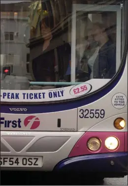  ??  ?? First Bus has increased some fares by as much as 40% on Glasgow buses