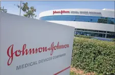  ?? — AFP photo ?? File photo shows an entry sign to the Johnson & Johnson campus in Irvine, California.