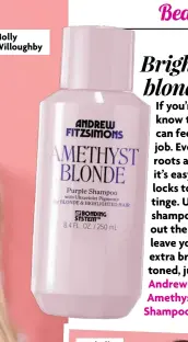  ?? ?? Andrew Fitzsimons Amethyst Blonde Purple Shampoo, £6, Boots