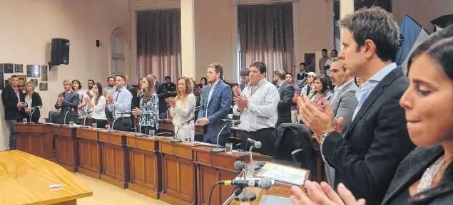  ?? SEBASTIÁN CORTÉS - LA NUEVA. ?? La actual conformaci­ón del deliberati­vo tiene a 12 concejales de Cambiemos, 8 de PJ-Cumplir, 3 de Unidad Ciudadana-PJ y 1 del Frente Renovador.