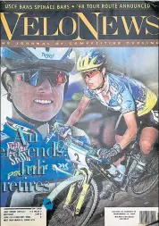  ??  ?? Velo News cover featuring Juliana Furtado.