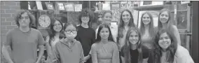  ?? Calhoun City schools ?? Back row (L to R): Joseph Brown, Nadia Simon, Ivy Tate, Ally Tallent, Chloe McFarland, Alyza Parrott, Caroline Alexander; Front row: Han Pham, Karen Gutierrez, Graycen Nudd, Dana Avila Arcos