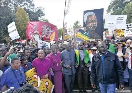  ?? PICTURE: BOXER NGWENYA ?? South Africans from all walks of life and different political parties including foreign nationals led by the men of cloth from different churches and religions march in the streets of Joburg denouncing xenophobic attacks in April 2015.