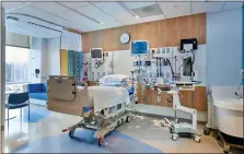  ?? ?? Children’s Hospital of Philadelph­ia’s new inpatient hospital in Upper Merion includes 52 private inpatient rooms. This photo shows one of the patient rooms.