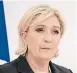  ??  ?? Marine Le Pen Candidata presidenci­al en Francia