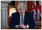  ?? AP ?? Prime Minister Boris Johnson details new emergency measures to control the spread of coronaviru­s in England.