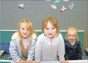  ?? 50_c42casting­thenet04 ?? Friends Lexi-Lou Lang, four, Laila Morran, three, and Emma Ramsay, three, whose dad is a fisherman, learned about ring-net fishing.