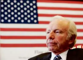  ?? LUKE SHARRETT/NEW YORK TIMES/2009 ?? Mr. Lieberman served as senator from Connecticu­t for four terms and was a supporter of Republican John McCain (below right) in his presidenti­al campaign in 2008.