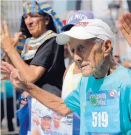  ?? MAYELA LÓPEZ ?? Ahmed Al Salan tiene 92 años. Es de origen jordano, pero desde 1936 vive en Costa Rica y disfruta el atletismo.