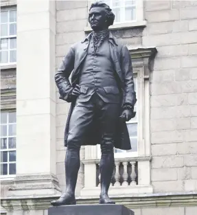  ?? Gett y Images / istockphot­o ?? A statue of political philosophe­r and orator Edmund Burke.