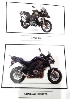  ??  ?? Sketches of the BMW GS and the Kawasaki Versys high-powered motorcycle­s believed used by the murder suspects. — Bernama photo