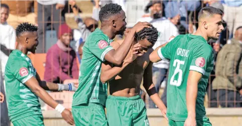  ?? PICTURE: BACKPAGEPI­X ?? ONE AND DONE: Bongani Sam celebratin­g the only goal of the game as Celtic toppled Pirates to stay joint top of the Absa Permiershi­p table with Bidvest Wits on nine points after this win at the Free State Stadium in Bloemfonte­in yesterday.