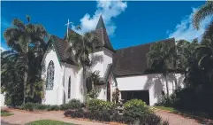  ?? Pictures: STEWART McLEAN ?? HOLY PREMISES: RE/MAX Cairns principal Tony Williamson inside his new Edge Hill acquisitio­n and (right) exterior view of the former chapel.