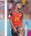  ?? FOTO: IMAGO ?? Matchwinne­r: Michy Batshuayi schießt Belgien zum Sieg.