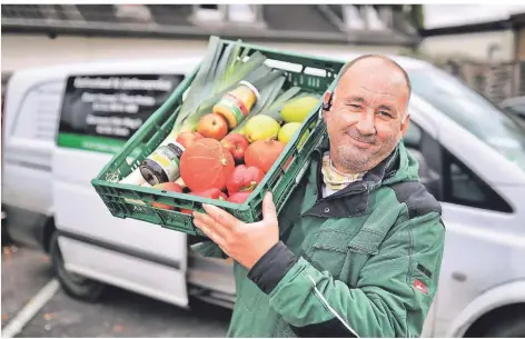  ?? FOTO: STEPHAN KÖHLEN ?? Thor Steins ist Landwirt in Haan. Sein Online-Shop und Lieferserv­ice „Bauer Lümmel“läuft seit vier Jahren.