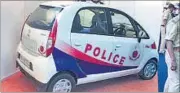  ?? HT PHOTO ?? The Tata Nano car was a major attraction at the event. It can be used by special units for women and children.