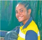  ??  ?? Third year apprentice Rosalia Sikoai Electrical Fitter mechanic. Currently at Goodman Fielder Internatio­nal ( Fiji ) Limited