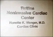  ?? CONTRIBUTE­D BY JASON GETZ ?? Dr. Nanette Wenger’s name is on the Rollins Noninvasiv­e Cardiac Center at Grady Hospital.