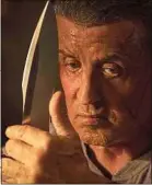  ??  ?? Sylvester Stallone, dans le rôle de John Rambo.