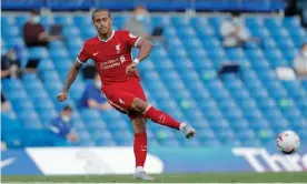  ??  ?? Thiago Alcântara in familiar passing mode during his Premier League debut for Liverpool at Chelsea. Photograph: Tom Jenkins/NMC Pool/The Guardian