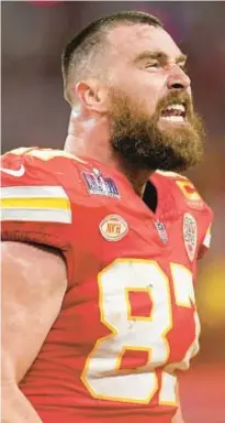 ?? AP ?? Travis Kelce says he was wrong for bumping coach.