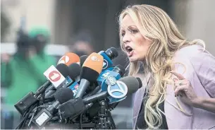  ?? JEENAH MOON THE NEW YORK TIMES FILE PHOTO ?? Stormy Daniels’ book Full Disclosure is out on Tuesday but, according to Vinay Menon, the porn star reveals among the pages that she is not the shameless opportunis­t her critics imagine.
