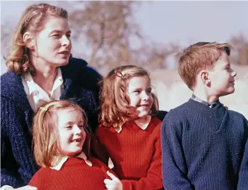  ??  ?? Icon Isabella: The re-hired face of Lancome (cover and far left). Left: Her mother Ingrid Bergman with children Ingrid, Isabella and Roberto. Below: As a teenager with sister Ingrid in Sardinia; and with her new baby grandson