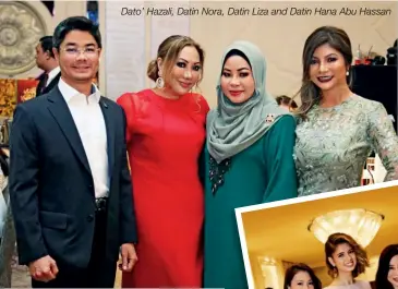  ??  ?? Dato’ Hazali, Datin Nora, Datin Liza and Datin Hana Abu Hassan