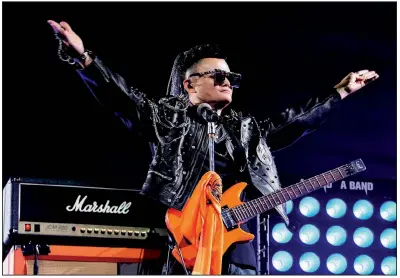  ?? AP/Chinatopix ?? Jack Ma, founder of the Alibaba Group, performs at the company’s 20th anniversar­y celebratio­n Tuesday in Hangzhou, China.