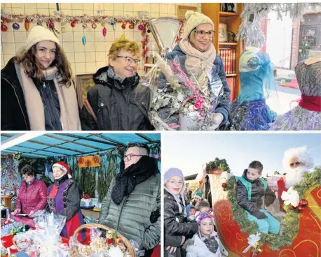  ??  ?? Les anciens commerces de Randonnai ont pu revivre grâce au village de Noël.